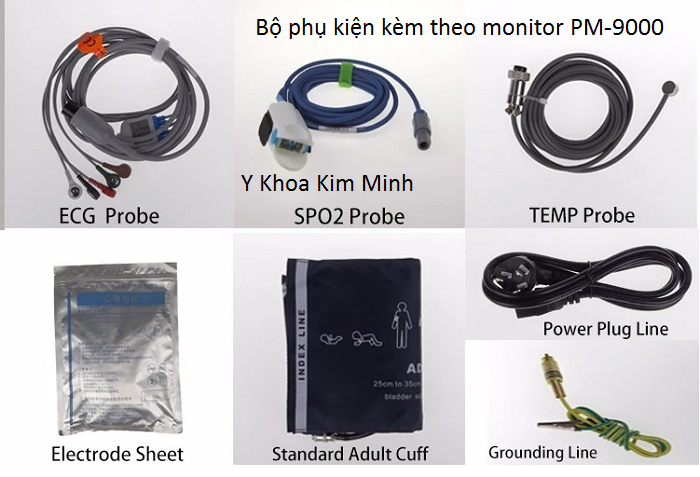 Bo phu kien di kem theo monitor PM-9000 - Y Khoa Kim Minh 0933455388