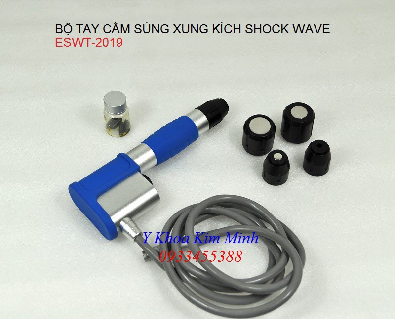 Bộ tay cầm và đầu điều trị máy xung kích ESWT Shock Wave - Y khoa Kim Minh 0933455388