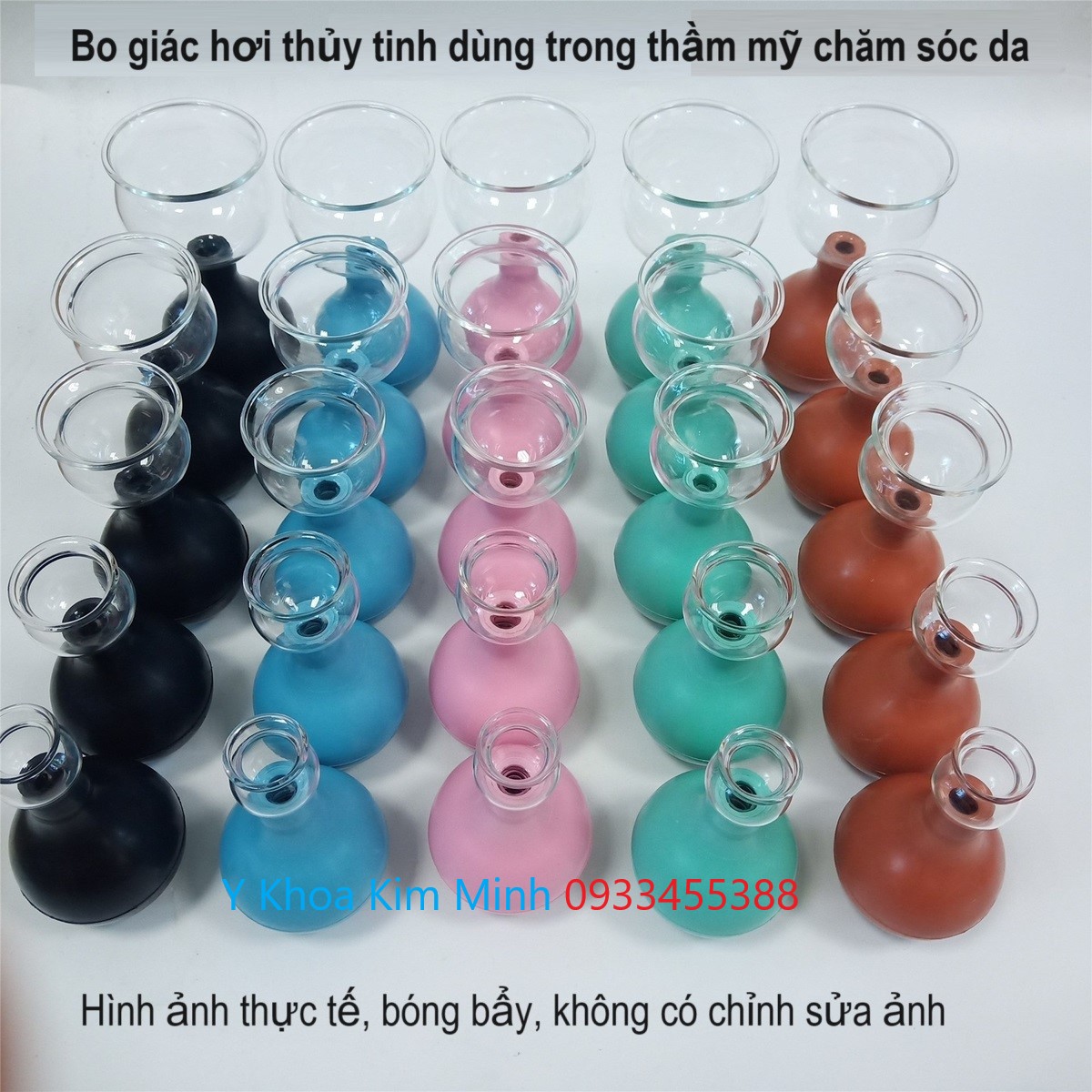 Bo giác hơi thủy tinh dùng cho thẩm mỹ spa chăm sóc da