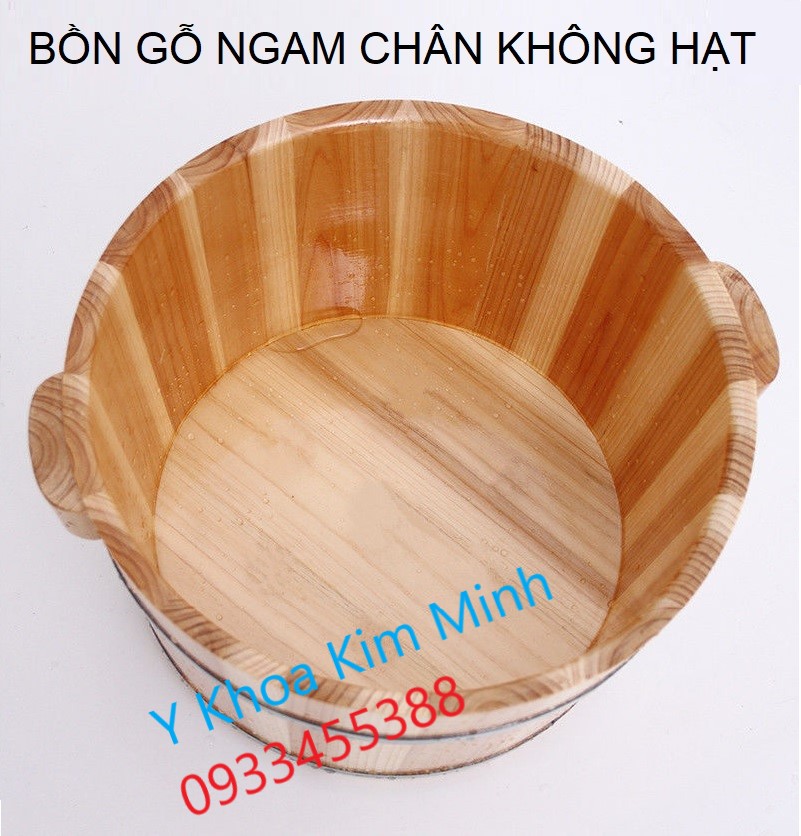 Bồn gỗ ngâm chân vật lý trị liệu không hạt đáy bồn