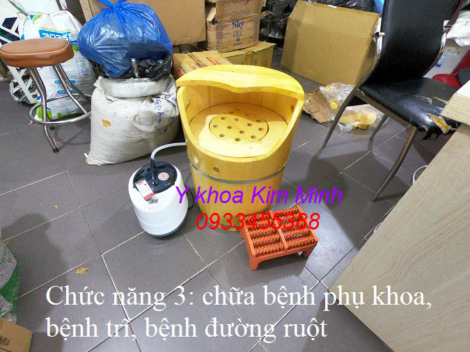 Bồn gỗ xông thuốc bắc chữa bệnh phục khoa cho phụ nữ - Y khoa Kim Minh