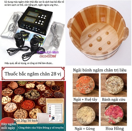 Bồn ngâm chân, ngải cứu ngâm chân, máy thải độc ion bán ở Tp. HCM