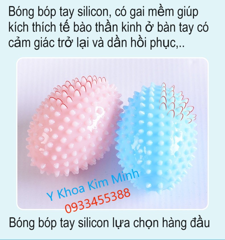 Bóng bóp tay silicon mềm sử dụng cho người tai biến, đột quỵ, cứng khớp tay, dùng sau phẫu thuật tay