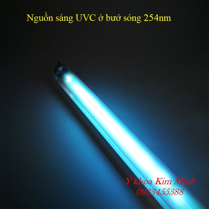 Bóng đèn cực tím UVC cho ánh sáng bước sóng 254nm sát khuẩn khử trùng mạnh - Y khoa Kim Minh