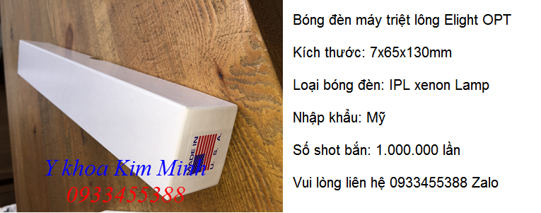 Nơi bán bóng đèn tay cầm máy triệt lông IPL Elight OPT nhập Mỹ 7x65x130mm - Y Khoa Kim Minh 0933455388