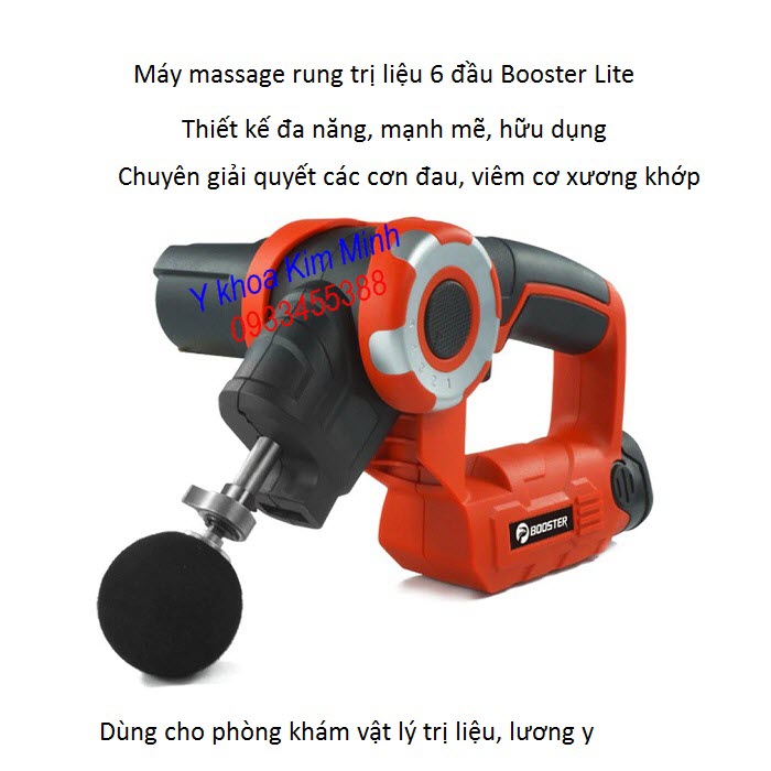 Máy massage chuyên điều trị đau cơ xương khớp 6 đầu - Y khoa Kim Minh Noi ban may massage booster tri dau co xuong khop 6 đau - Y Khoa Kim Minh