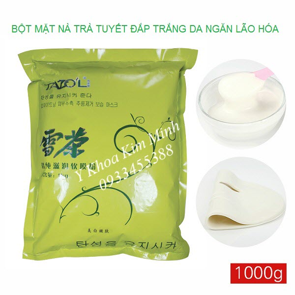 Bột mặt nạ đắp trắng da ngăn lão hóa, bột mặt nạ trà tuyết xứ lạnh - Y Khoa Kim Minh 0933455388