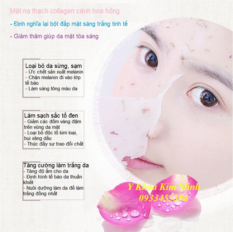 Cung cap bot mat na thach collagen canh hoa hong tai Y Khoa Kim Minh Tp Ho Chi Minh -09334555388
