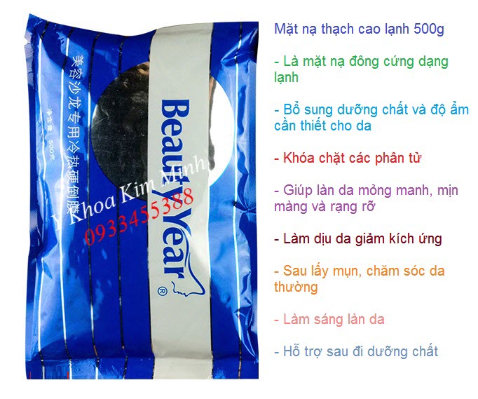 Bột mặt nạ lạnh, bột mặt nạ thạch cao lạnh đắp mặt đông cứng - Y khoa Kim Minh