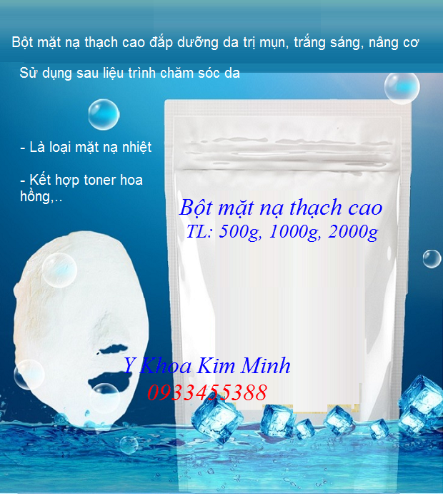 Bột mặt nạ thạch cao đắp dưỡng da trị mụn làm trắng da - Y khoa Kim Minh 0933455388