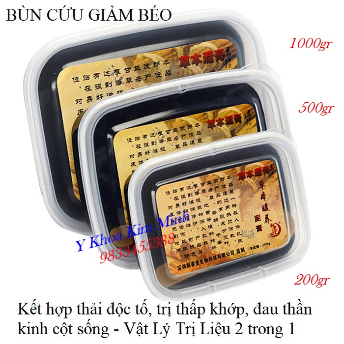 Bùn cứu giảm béo bụng, đùi, lưng, eo, làm thon chân kết hợp điều trị đau cơ xương khớp - Y Khoa Kim Minh