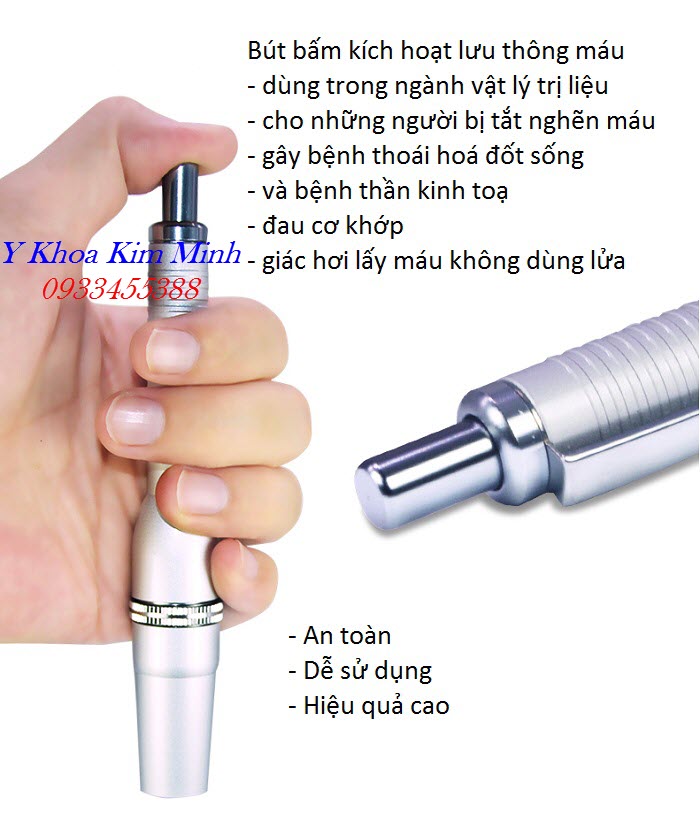 Bút bấm lấy máu kích thích tuần hoàn khí huyết chữa bệnh cột sống và thoát vị đĩa đệm - Y khoa Kim Minh Bút bấm lấy máu 3 kim chữa bệnh thoái hoá cột sống và thoát vị đĩa đệm - Y Khoa Kim Minh