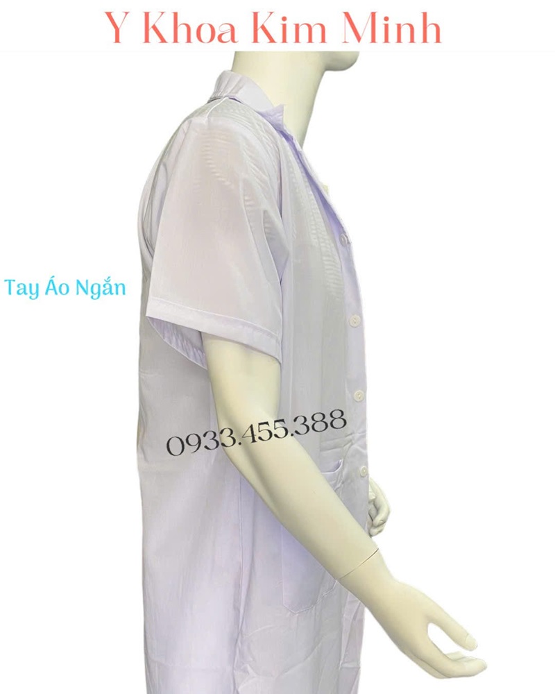 Áo bác sí nam tay áo ngắn may gia công giá sỉ ở Tp.HCM