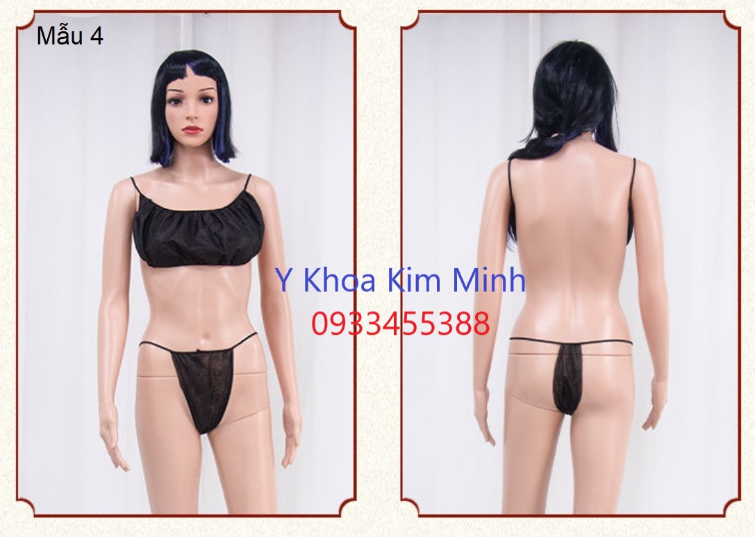 Áo lót giấy mẫu 4 màu đen dây đeo vai