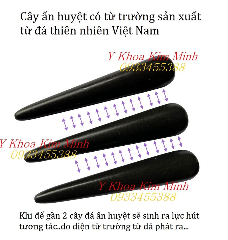 Đá ấn huyệt đạo có từ trường sản xuất từ đá đen Việt Nam