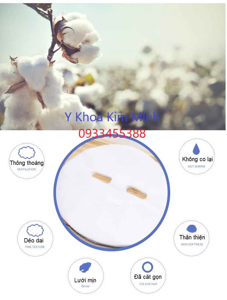 Đặt tính của mặt nạ gạc lưới cotton bán ở Y Khoa Kim MInh giá sỉ