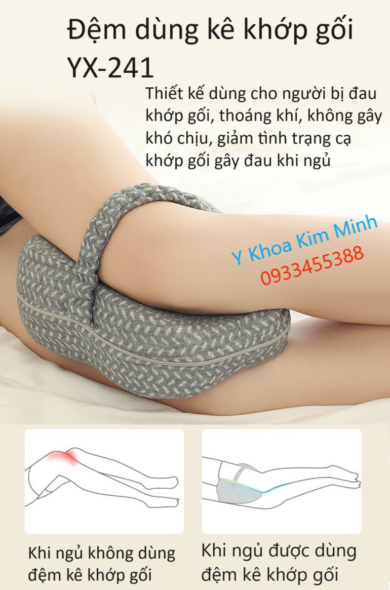 Đệm gối lót chân giảm đau khớp gối khi ngủ YX-241 là thiết bị hỗ trợ cho người bị đau khớp gối, suy khớp, bệnh thấp khớp mạn tính rất hiệu quả cho người bệnh, giúp họ phục hồi sức khỏe, giảm đau và viêm khớp gối mạn tính