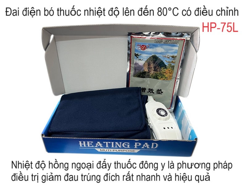 Đai xông nóng thảo dược thuốc đông y điều trị đau cột sống lưng cổ và khớp gối