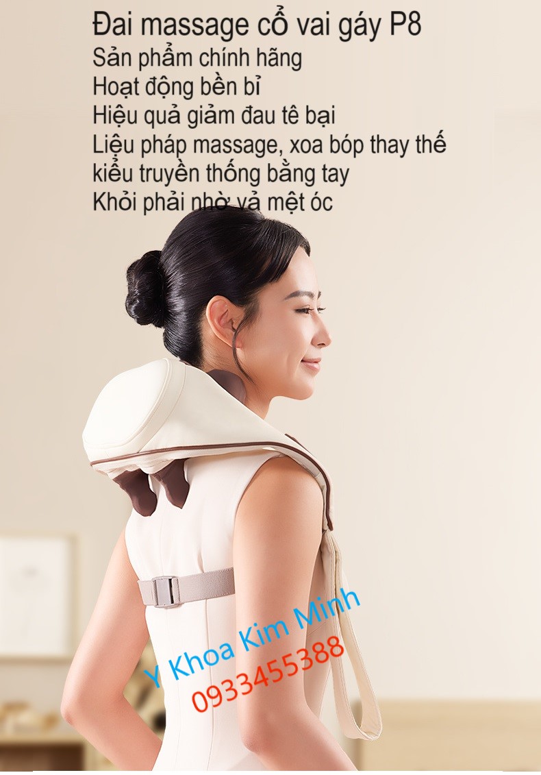 Công dụng điều trị giảm đau cổ vai gáy của đai mát xa P8