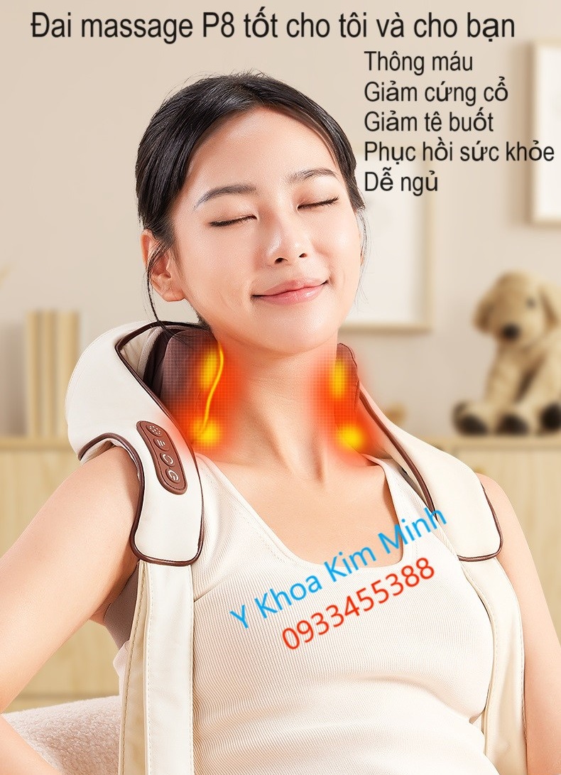 Đai massage trị liệu giảm đau cổ vai gáy P8