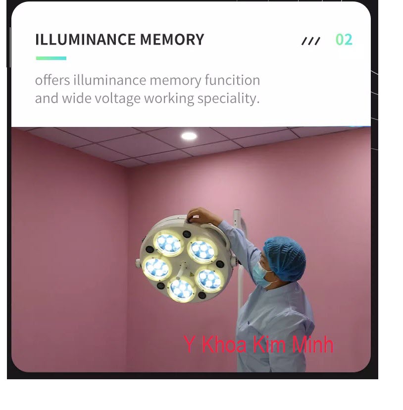 Ưu điểm thứ 2 của đèn led phẫu thuật chân di động YT-LED6500