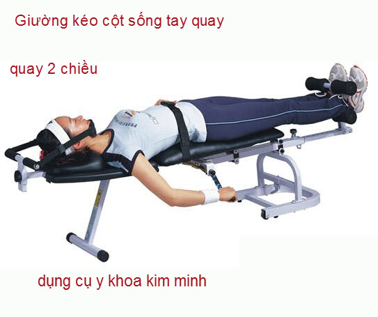 Giường kéo cột sống bằng tay quay