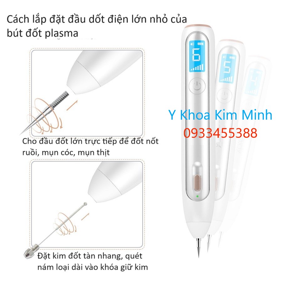 Cách sử dụng bút đốt điện plasma mini, cách gắn kim đốt điện mini