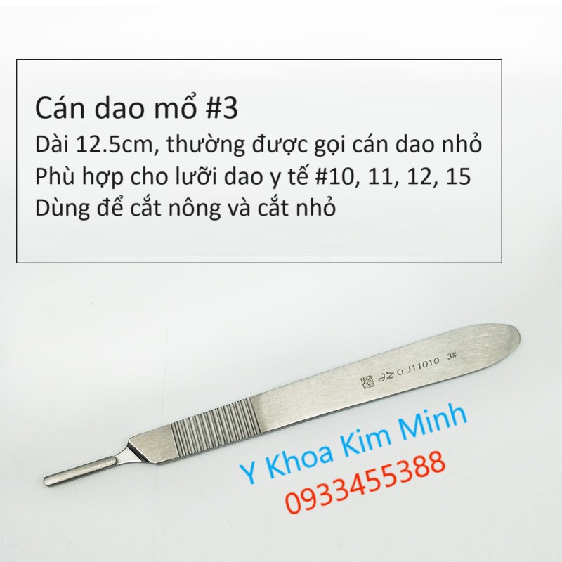 Cán dao mổ y tế số #3 bán ở Y khoa Kim Minh