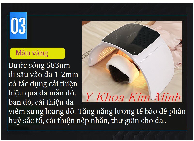 Công dụng ánh sáng vàng chăm sóc da của vòm bio led Beauty Lamp