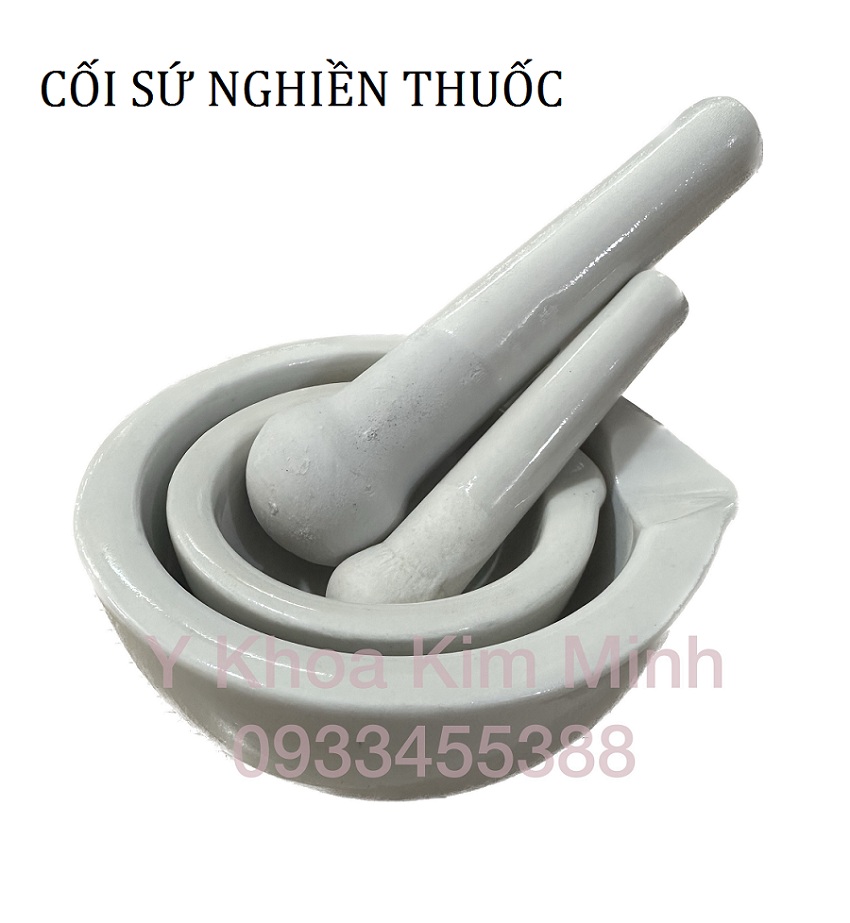 Cối sứ nghiền thuốc, nghiền bột, nghiền hạt ngũ cốc dùng cho trẻ em người bệnh sử dụng