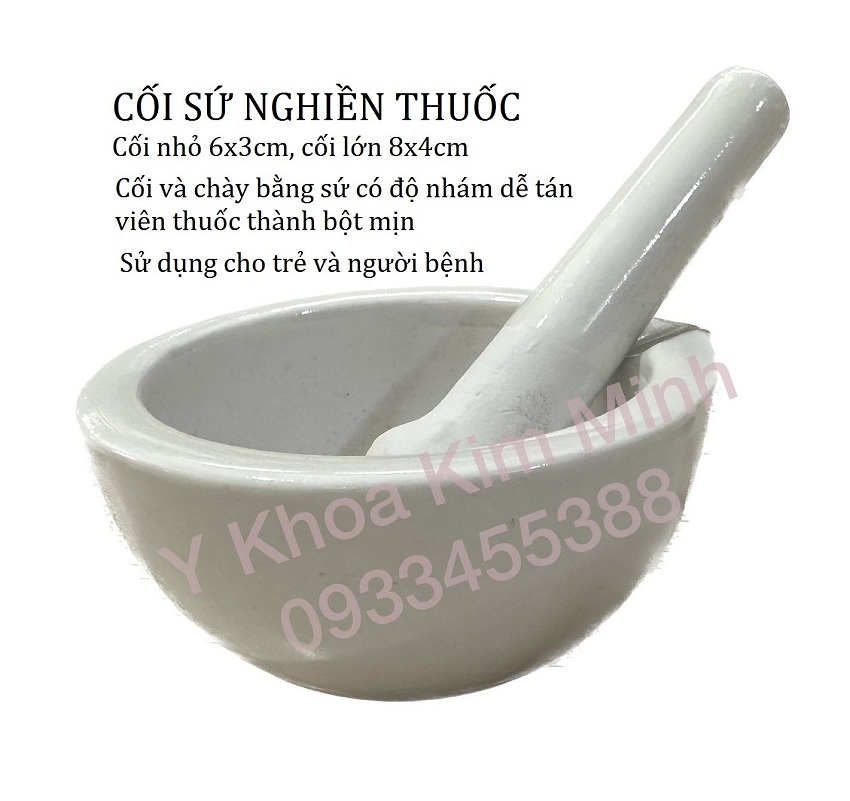 Cối sứ nghiền thuốc cho bé, trẻ em, người bệnh