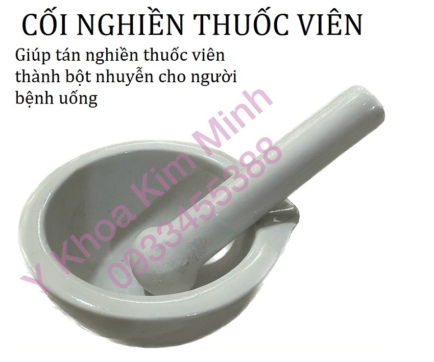 Cối tán nghiền thuốc viên dùng cho người bệnh