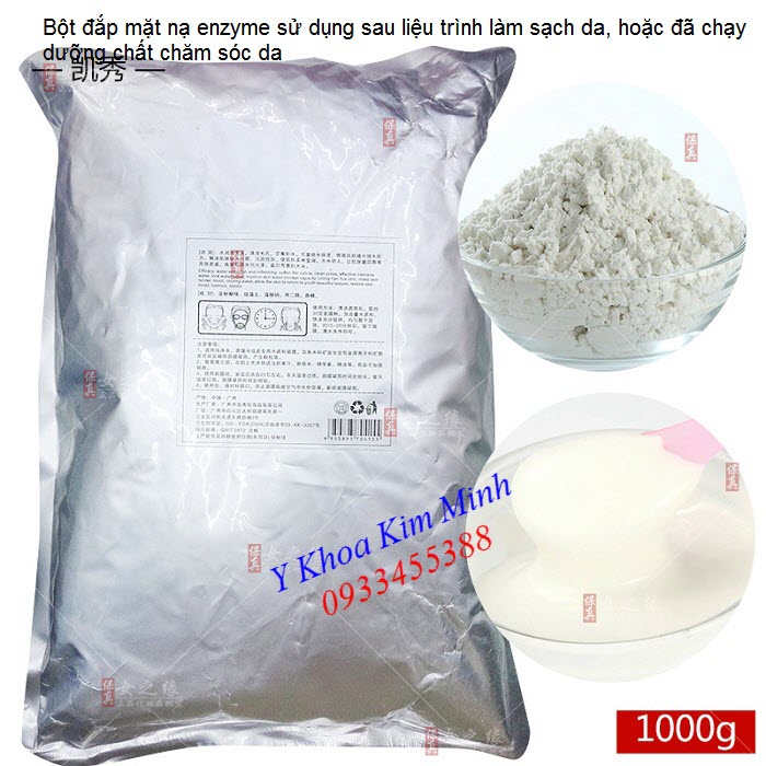 Bột mặt nạ enzyme, giúp làn da mịn hơn, căng hơn, trắng sáng hơn - Y khoa Kim Minh Cách sử dụng bột mặt nạ enzyme chăm sóc làm mịn trắng da tại spa - Y khoa Kim Minh
