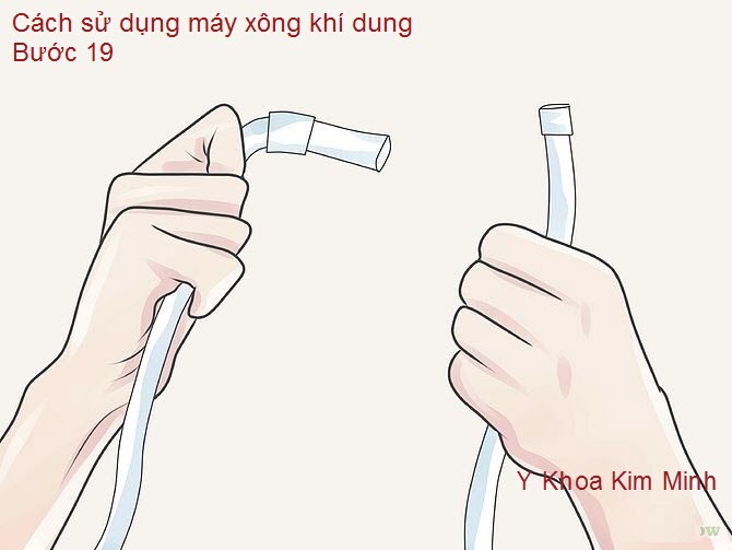 Máy xông khí dung: tháo bầu xông và dây ra khỏi máy