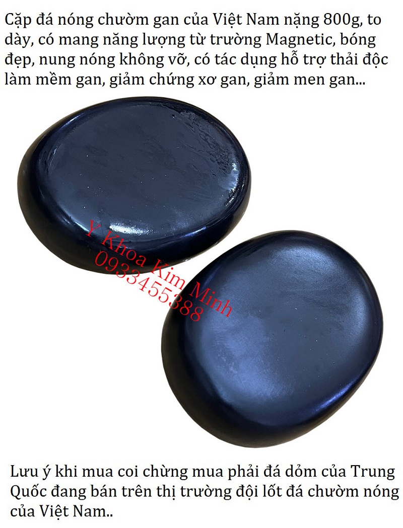 Cặp đá nóng chườm gan của Việt Nam bán ở Kim Minh