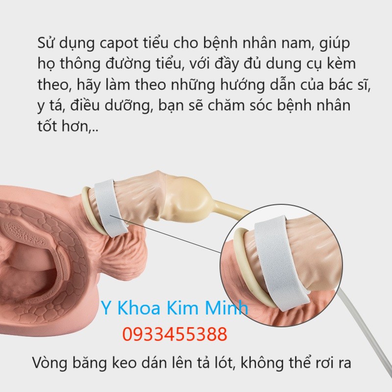 Capot tiểu dùng cho bệnh nhân nam, chăm sóc bệnh nhân tại nhà