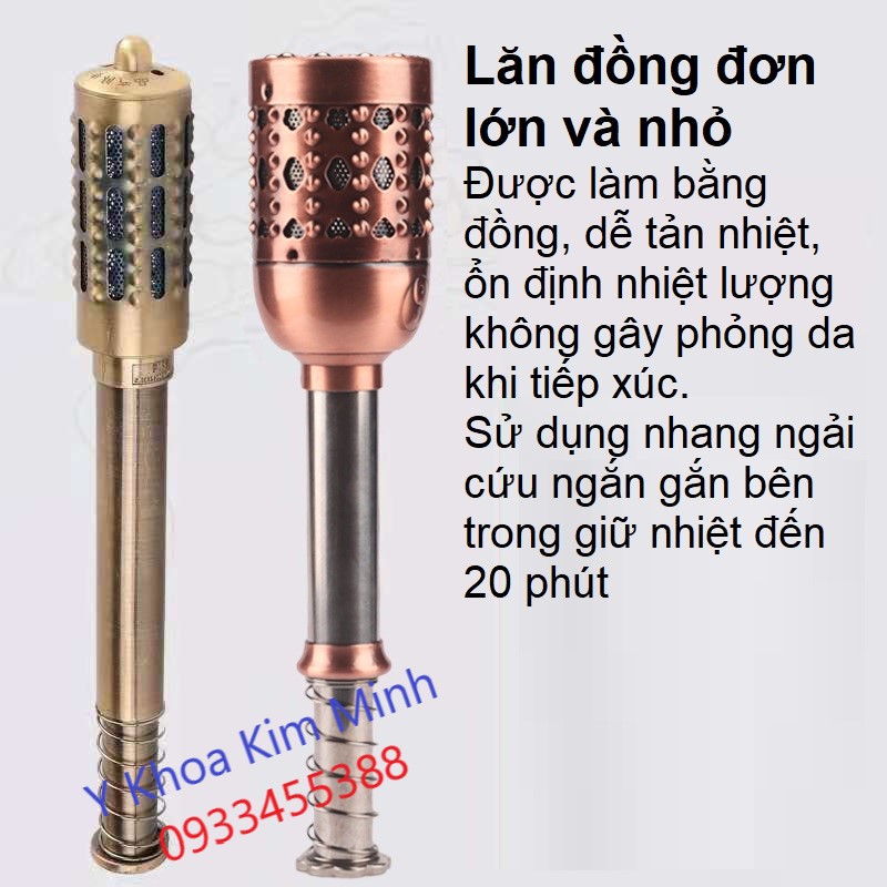 Cây lăn nhang ngải cứu bằng đồng