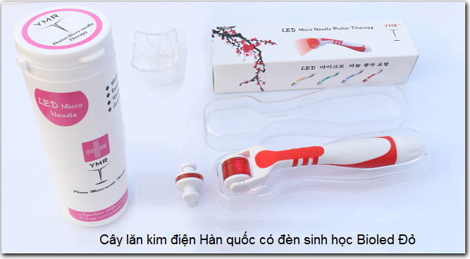 C&acirc;y lăn kim điện H&agrave;n quốc c&oacute; đ&egrave;n Bio Led Đỏ 635nm Y Khoa Kim Minh