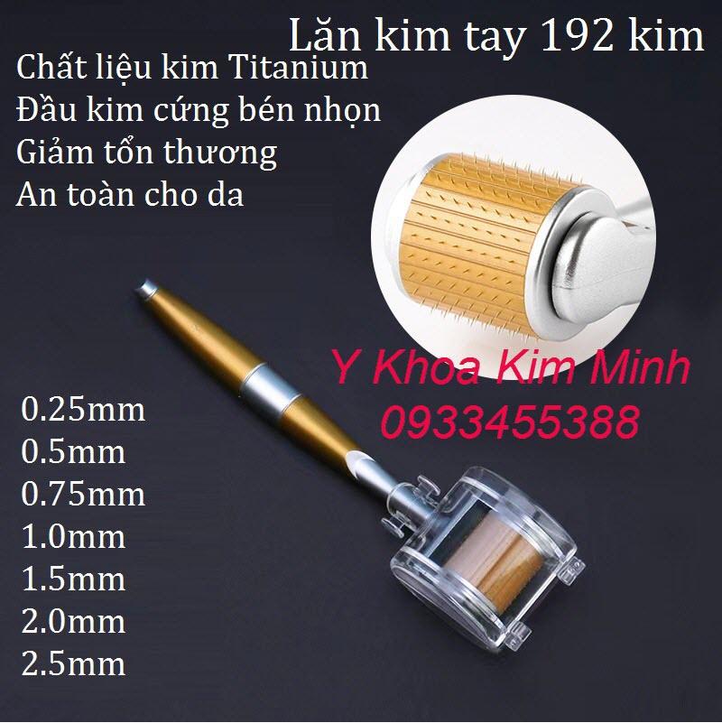 Cây lăn kim tay 192 kim bán ở Y Khoa Kim Minh
