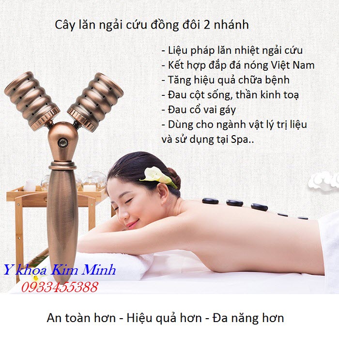 Liệu pháp chữa đau cột sống, đau cơ xương khớp bằng lăn ngải đồng đôi 2 nhánh - Y Khoa Kim Minh