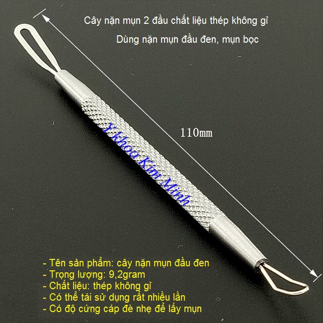 Cây nặn mụn 2 đầu dùng lấy mụn đầu đen như trong youtube người Thái Lan sử dụng - Y khoa Kim Minh 0933455388