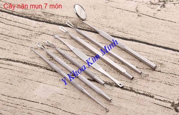 Cây nặn mụn đầu đen, bộ dụng cụ lấy mụn 7 món - Y khoa Kim Minh 0933455388