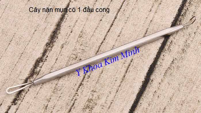Cây nặn mụn có 1 đầu cong trong bộ dụng cụ nặn mụn 7 món - Y Khoa Kim Minh 0933455388