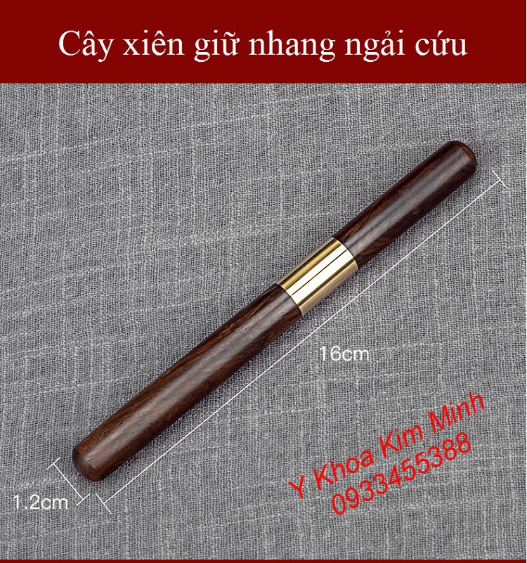 Cây xiên giữ nhang ngải cứu huơ huyệt đạo điều trị bệnh - Y khoa Kim Minh