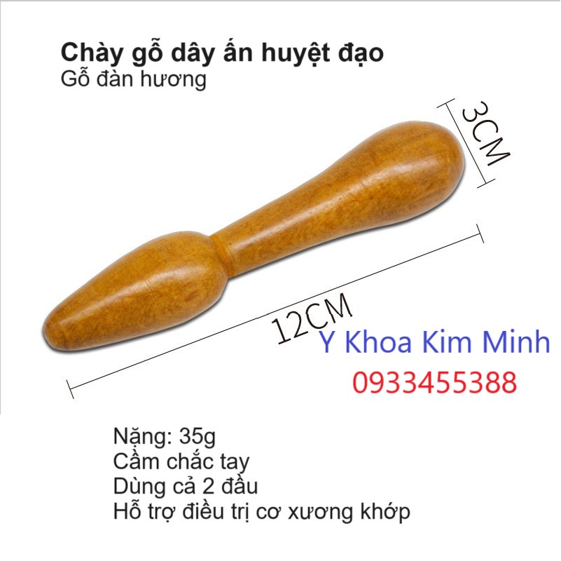 Chày gỗ dùng day ấn huyệt đạo, hỗ trợ điều trị đau cơ xương khớp