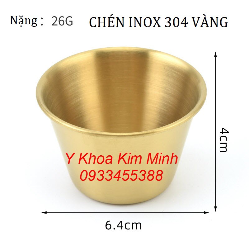 Chén inox 304 vàng bán giá sỉ số lượng