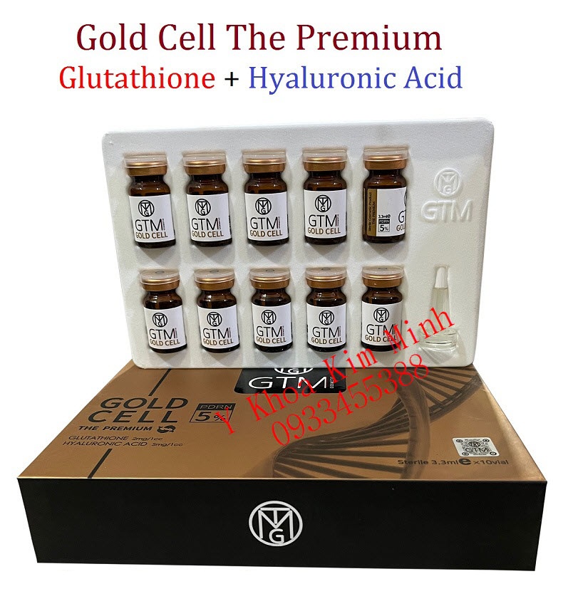 Tinh chất tiêm trẻ hoá da và chống lão hoá Gold Cell Hàn Quóc