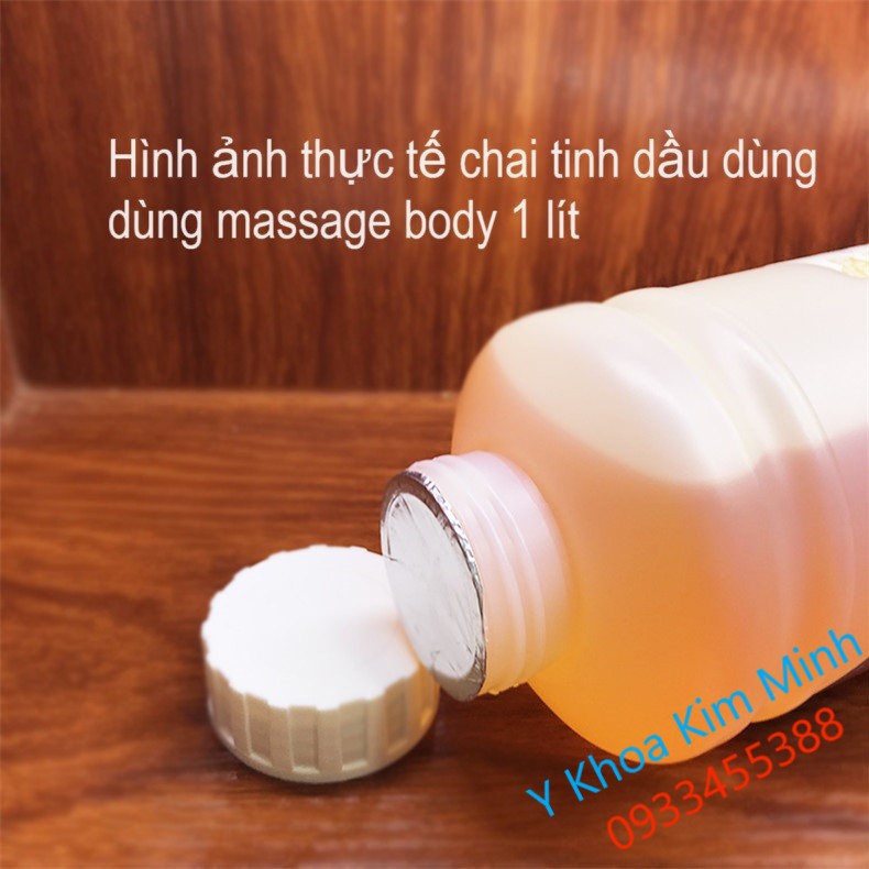 Chai tinh dầu gừng nguyên chất dùng massage body