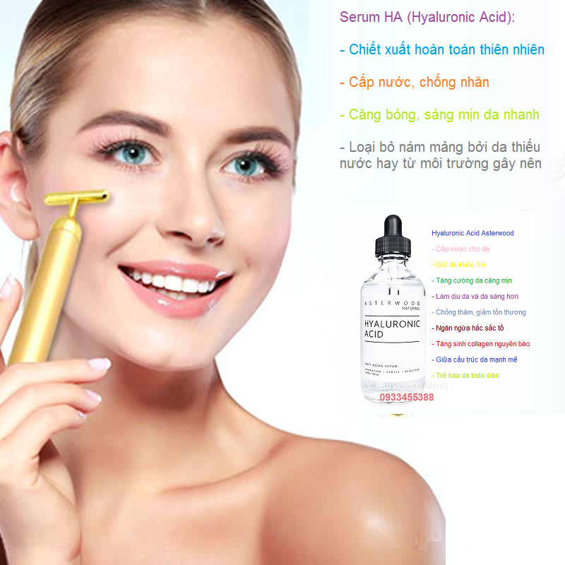 May cham soc da mat mini voi serum Hyaluronic Acid cang bong chong nhan sang trang da - Y khoa Kim Minh