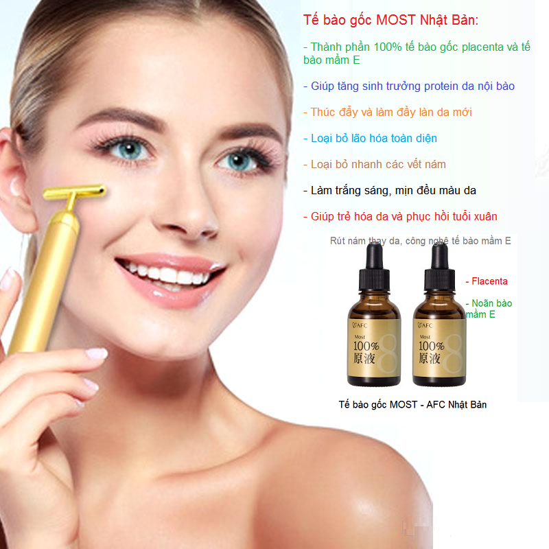 Rut nam thay da bang te bao goc MOST Nhat Ban dung voi may massage rung K-24 - Y Khoa Kim Minh